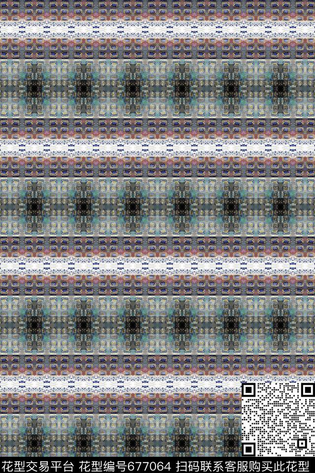 格子图案格子混搭创意格子数码印花华亿平台下载（图片编号: 677064） - 瓦栏（Walan）