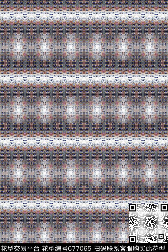 格子图案格子混搭创意格子数码印花华亿平台下载（图片编号: 677065） - 瓦栏（Walan）