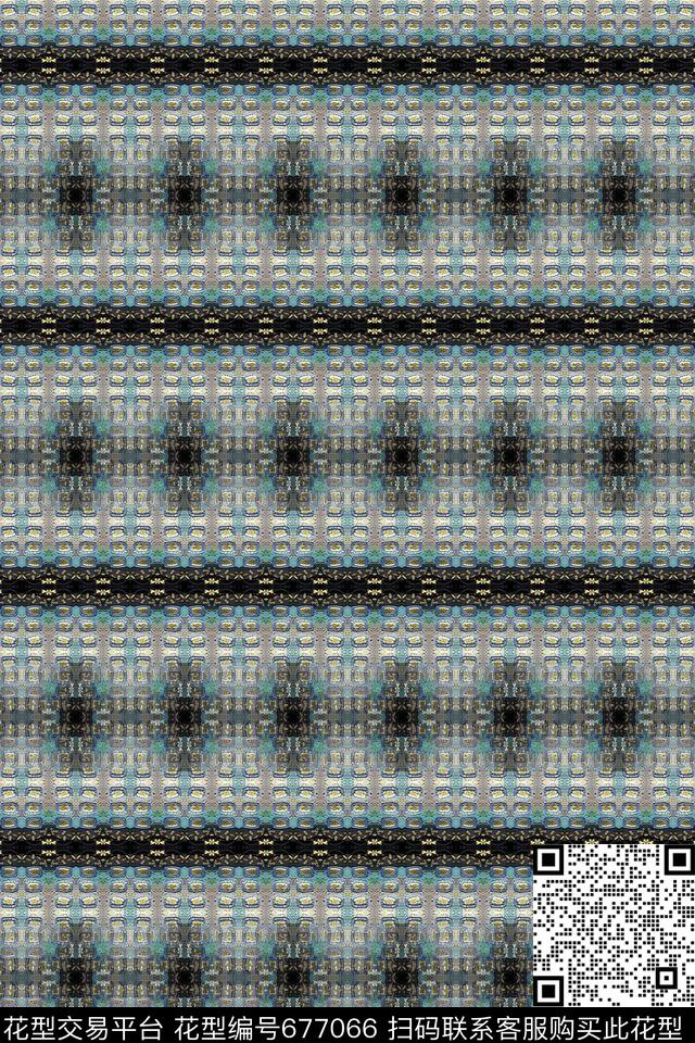 格子图案格子混搭创意格子数码印花华亿平台下载（图片编号: 677066） - 瓦栏（Walan）