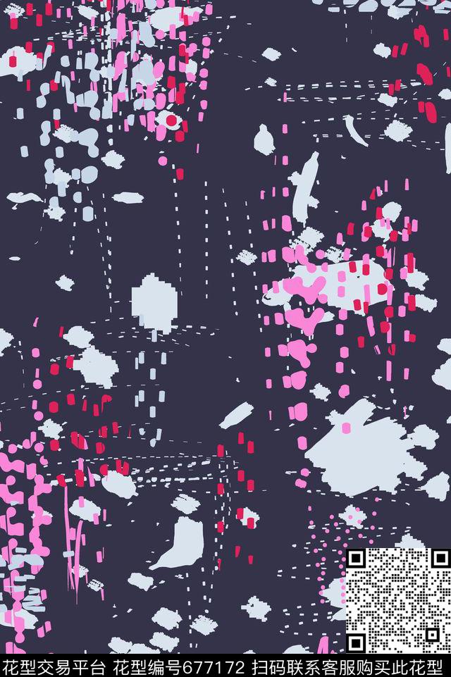 抽象肌理波普女装传统印花华亿平台下载（图片编号: 677172） - 瓦栏（Walan）