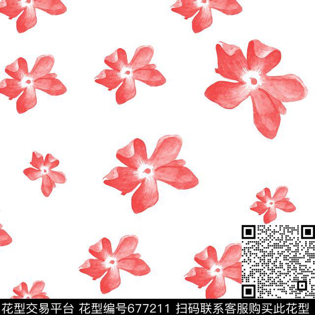 樱花桃花小碎花数码印花华亿平台下载（图片编号: 677211） - 瓦栏（Walan）