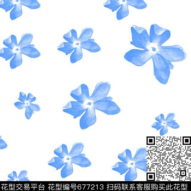 樱花桃花小碎花数码印花华亿平台下载（图片编号: 677213） - 瓦栏（Walan）