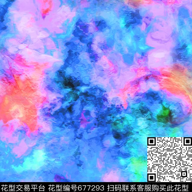 时尚底纹多彩数码印花华亿平台下载（图片编号: 677293） - 瓦栏（Walan）