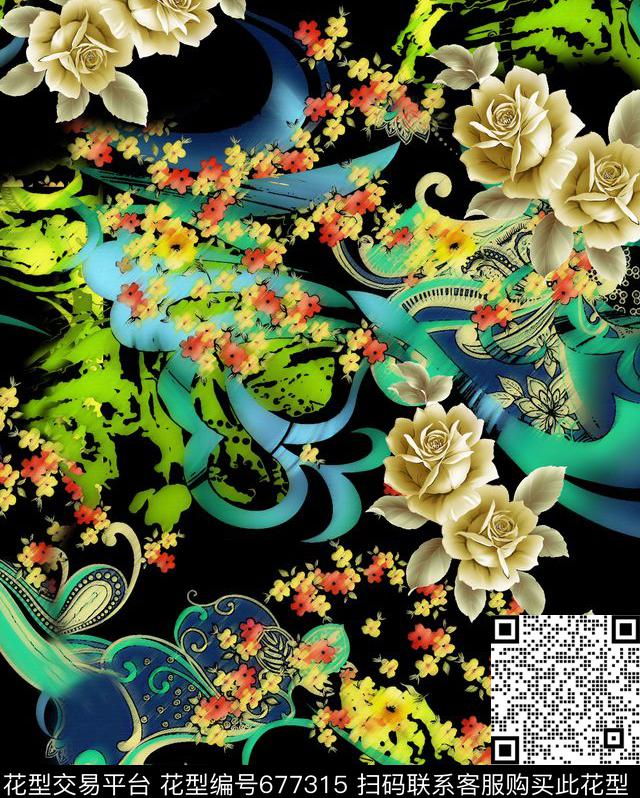 莫妮卡-大牌华亿平台数码印花华亿平台下载（图片编号: 677315） - 瓦栏（Walan）