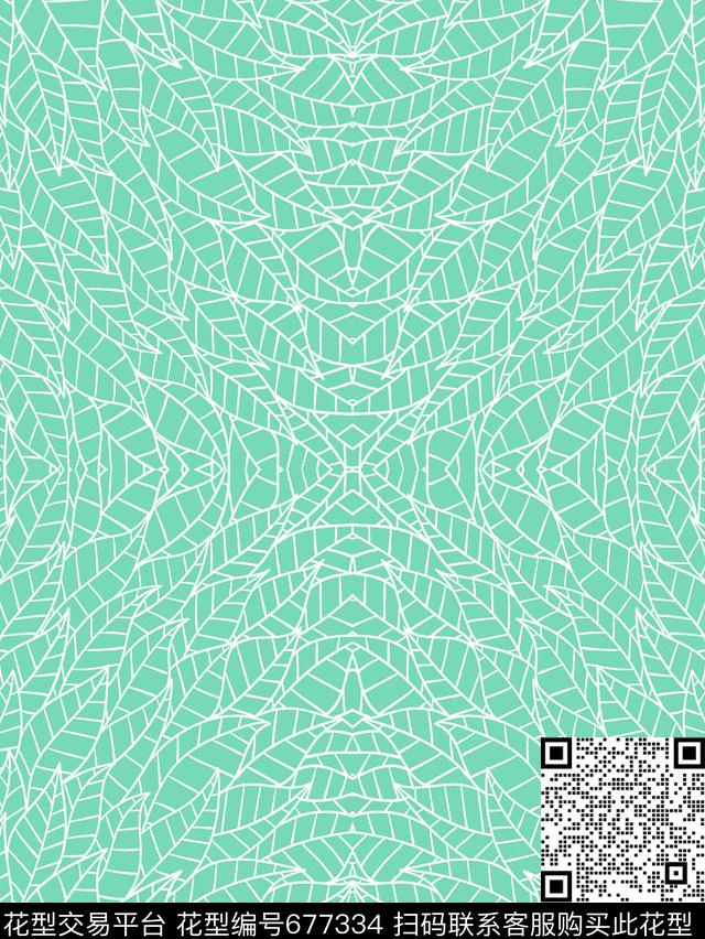 热带树叶叶子传统印花华亿平台下载（图片编号: 677334） - 瓦栏（Walan）