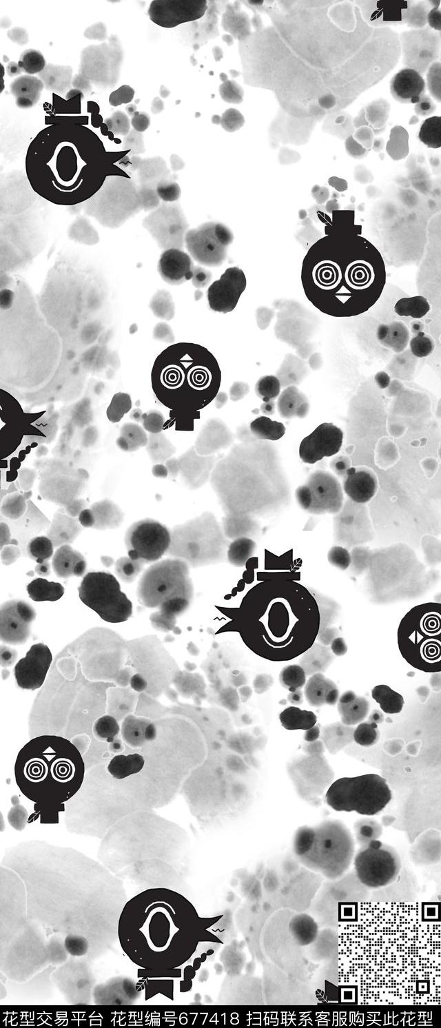 几何图案不规则几何数码印花华亿平台下载（图片编号: 677418） - 瓦栏（Walan）