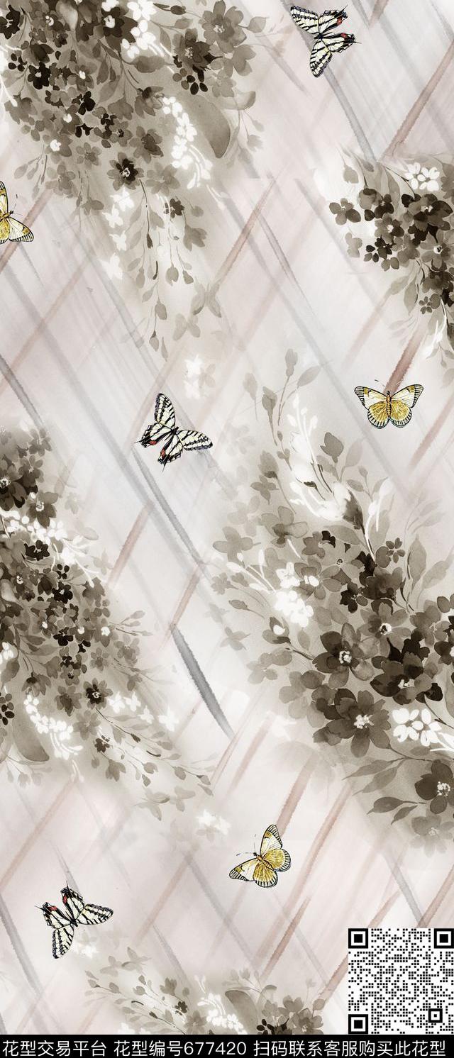 小碎花花卉花朵数码印花华亿平台下载（图片编号: 677420） - 瓦栏（Walan）