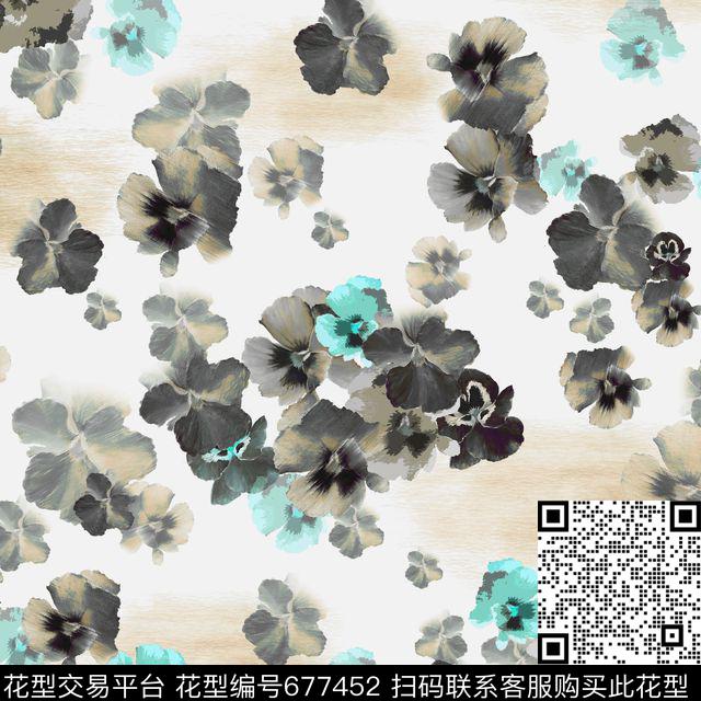 小碎花花卉花朵数码印花华亿平台下载（图片编号: 677452） - 瓦栏（Walan）