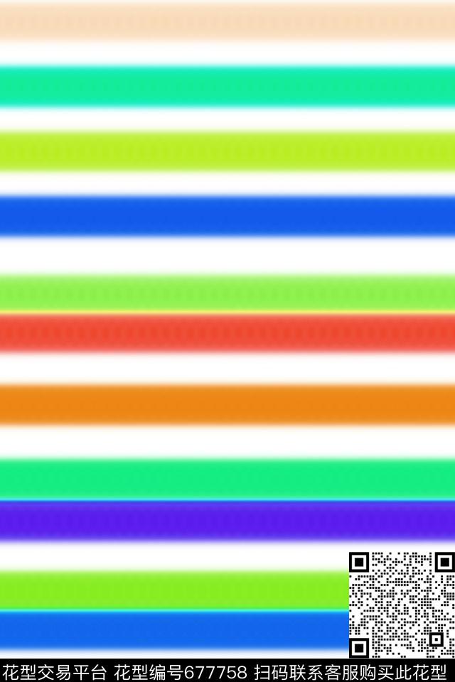 女装几何条纹数码印花华亿平台下载（图片编号: 677758） - 瓦栏（Walan）