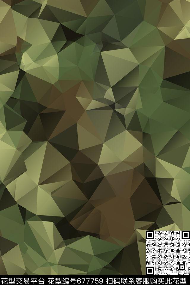 迷彩几何色块传统印花华亿平台下载（图片编号: 677759） - 瓦栏（Walan）