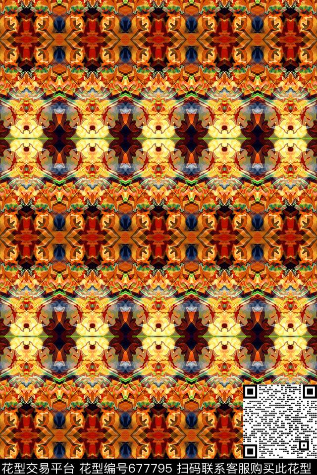 波西米亚土耳其风格迪拜数码印花华亿平台下载（图片编号: 677795） - 瓦栏（Walan）