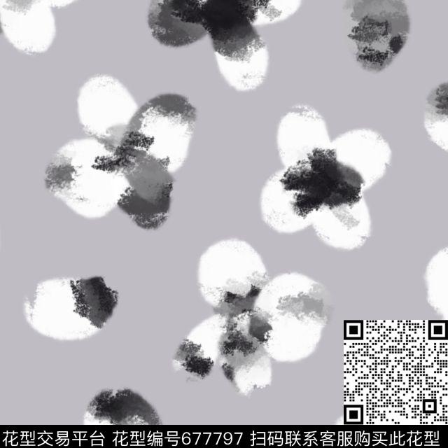 大气手绘花卉手绘传统印花华亿平台下载（图片编号: 677797） - 瓦栏（Walan）