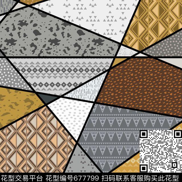 图腾印第安民族风传统印花华亿平台下载（图片编号: 677799） - 瓦栏（Walan）