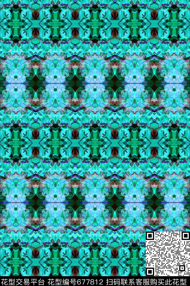 波西米亚土耳其风格迪拜数码印花华亿平台下载（图片编号: 677812） - 瓦栏（Walan）