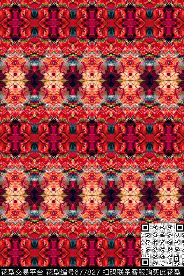 波西米亚土耳其风格迪拜数码印花华亿平台下载（图片编号: 677827） - 瓦栏（Walan）