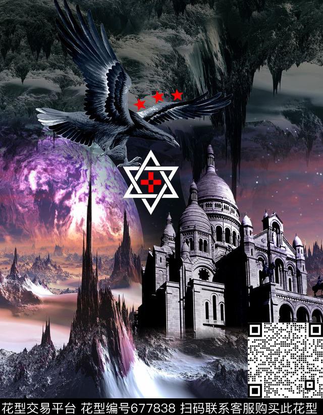 建筑Fei-男装风景数码印花华亿平台下载（图片编号: 677838） - 瓦栏（Walan）