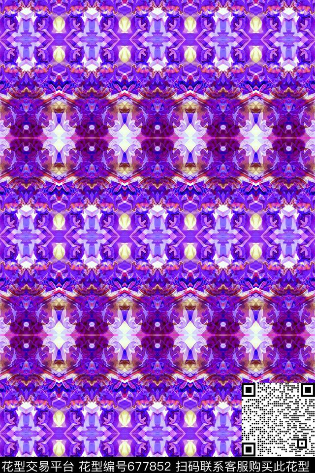 波西米亚土耳其风格迪拜数码印花华亿平台下载（图片编号: 677852） - 瓦栏（Walan）