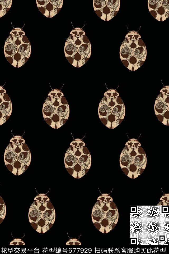 昆虫传统印花华亿平台下载（图片编号: 677929） - 瓦栏（Walan）