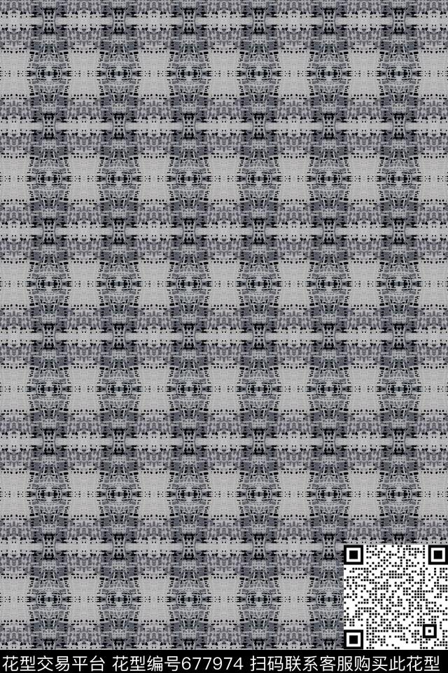格子图案格子混搭创意格子数码印花华亿平台下载（图片编号: 677974） - 瓦栏（Walan）