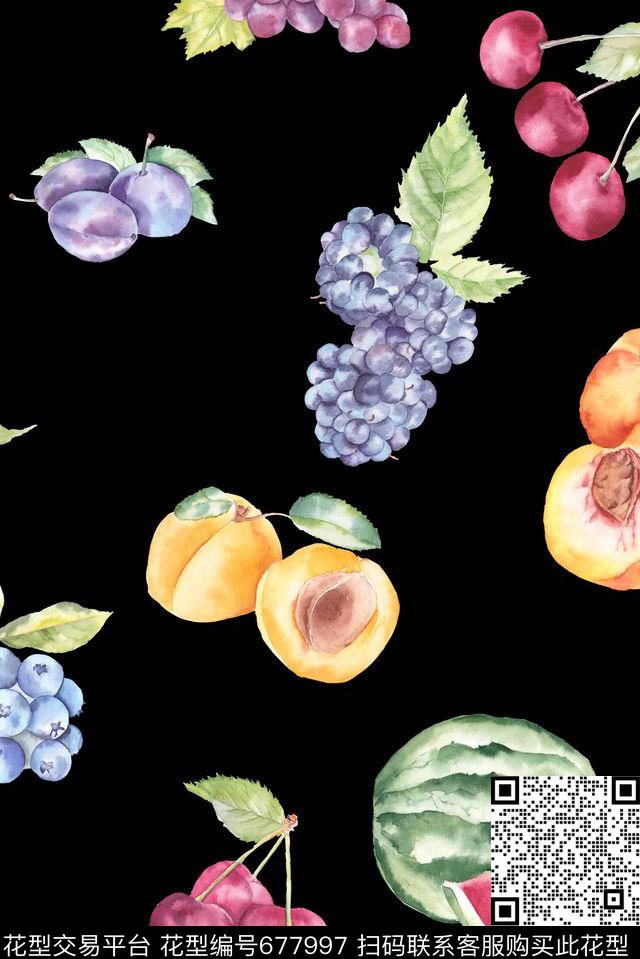 缤纷水果派对数码印花华亿平台下载（图片编号: 677997） - 瓦栏（Walan）