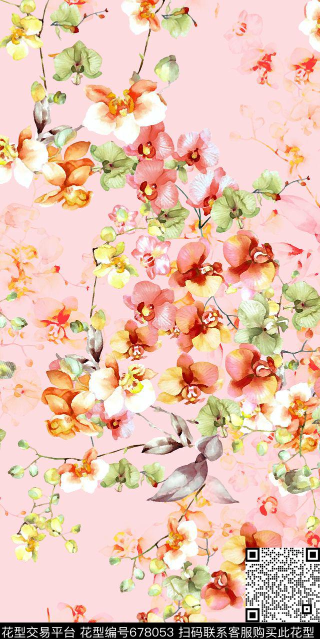 花朵小碎花花卉数码印花华亿平台下载（图片编号: 678053） - 瓦栏（Walan）