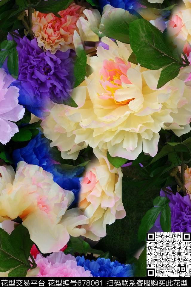 花朵花卉数码印花华亿平台下载（图片编号: 678061） - 瓦栏（Walan）