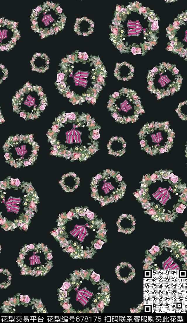 flowertentgarland数码印花华亿平台下载（图片编号: 678175） - 瓦栏（Walan）
