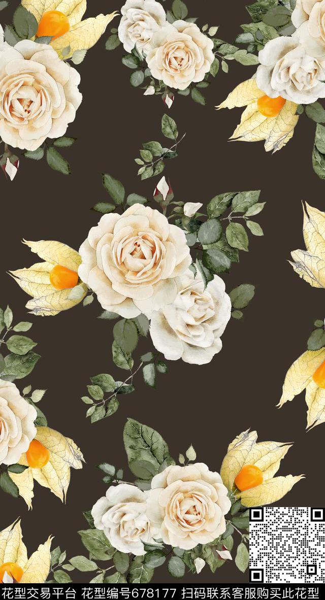 leafflowercamellia数码印花华亿平台下载（图片编号: 678177） - 瓦栏（Walan）