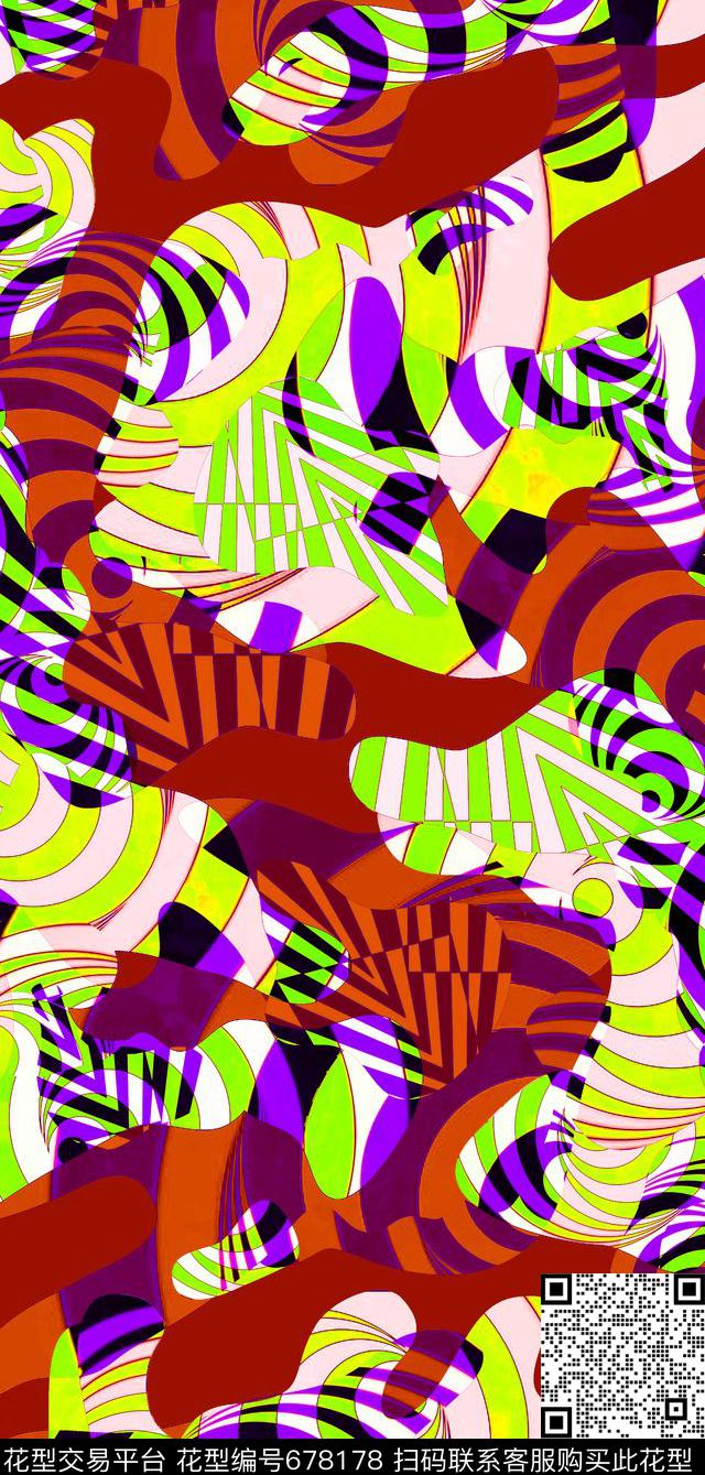 geometricalabstractline数码印花华亿平台下载（图片编号: 678178） - 瓦栏（Walan）