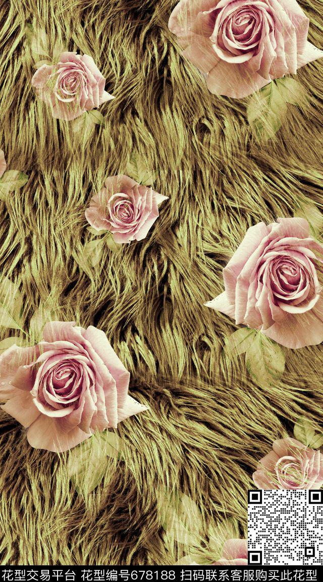 grainleafflower数码印花华亿平台下载（图片编号: 678188） - 瓦栏（Walan）