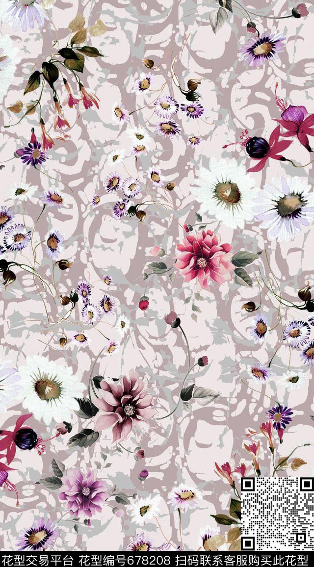 mixedflowerfigure数码印花华亿平台下载（图片编号: 678208） - 瓦栏（Walan）