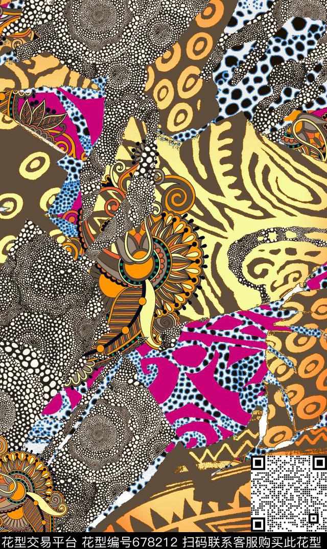 abstractanimalallopatric数码印花华亿平台下载（图片编号: 678212） - 瓦栏（Walan）