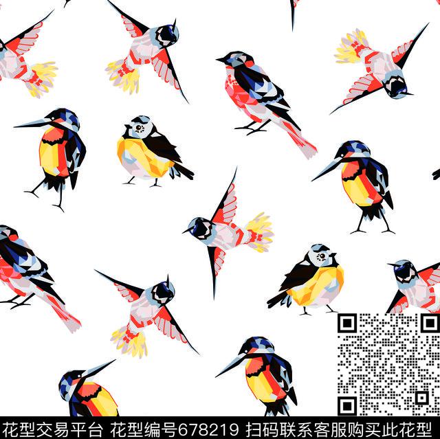 飞鸟长嘴鸟翅膀数码印花华亿平台下载（图片编号: 678219） - 瓦栏（Walan）