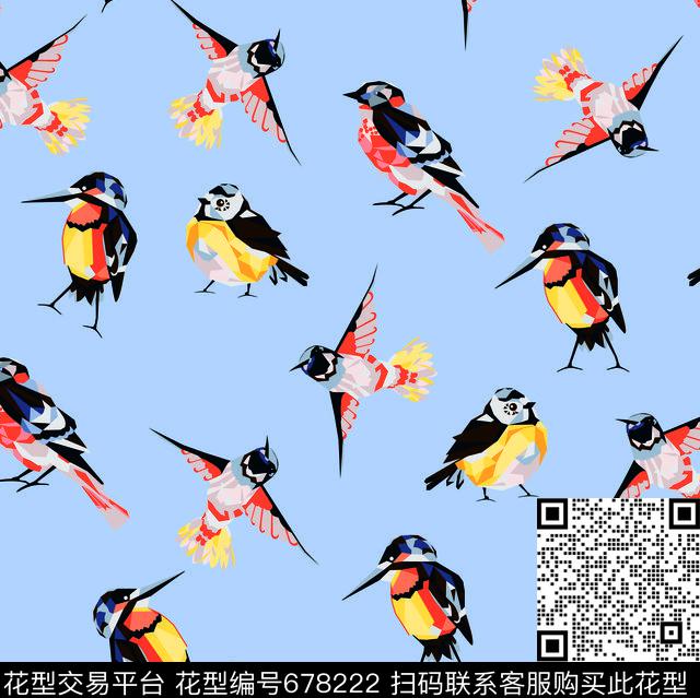 飞鸟长嘴鸟翅膀数码印花华亿平台下载（图片编号: 678222） - 瓦栏（Walan）