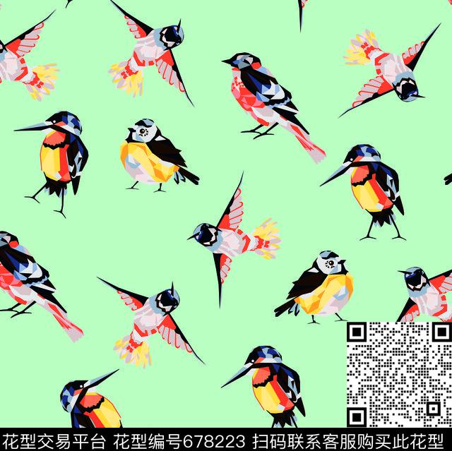 飞鸟长嘴鸟翅膀数码印花华亿平台下载（图片编号: 678223） - 瓦栏（Walan）