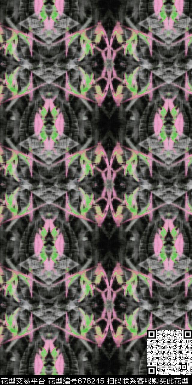 几何抽象数码印花华亿平台下载（图片编号: 678245） - 瓦栏（Walan）