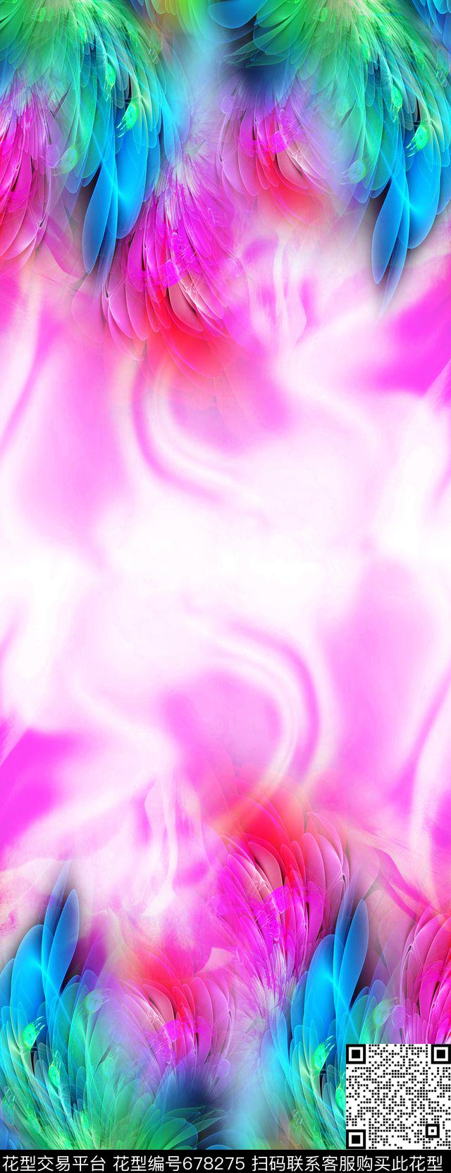 分形艺术双边定位炫彩数码印花华亿平台下载（图片编号: 678275） - 瓦栏（Walan）