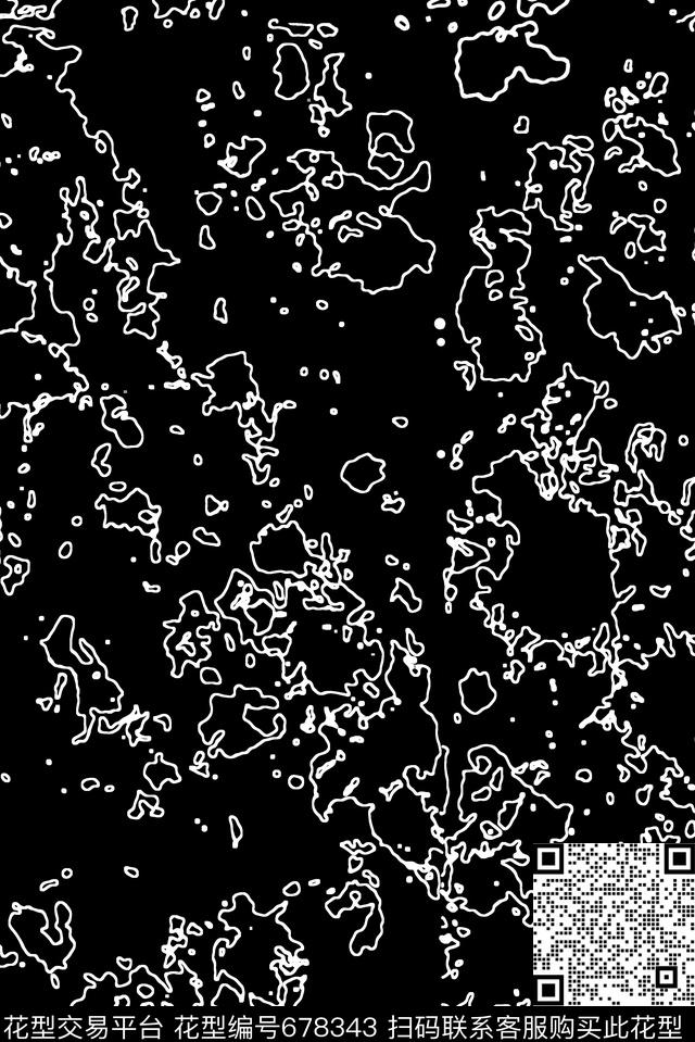 抽象艺术轮廓数码印花华亿平台下载（图片编号: 678343） - 瓦栏（Walan）