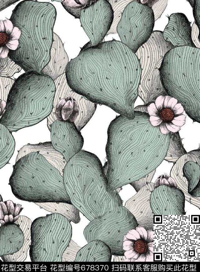 手绘花卉碎花数码印花华亿平台下载（图片编号: 678370） - 瓦栏（Walan）