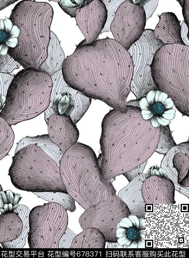 手绘花卉碎花数码印花华亿平台下载（图片编号: 678371） - 瓦栏（Walan）