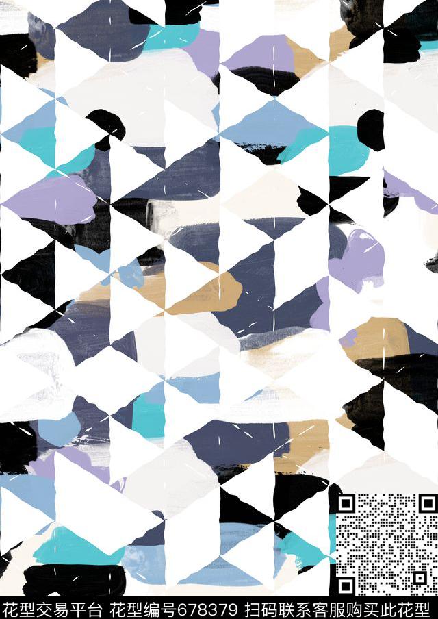 2017春夏设计师推荐三角形数码印花华亿平台下载（图片编号: 678379） - 瓦栏（Walan）