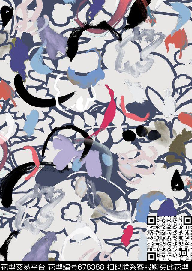 设计师推荐2017春夏数码印花华亿平台下载（图片编号: 678388） - 瓦栏（Walan）