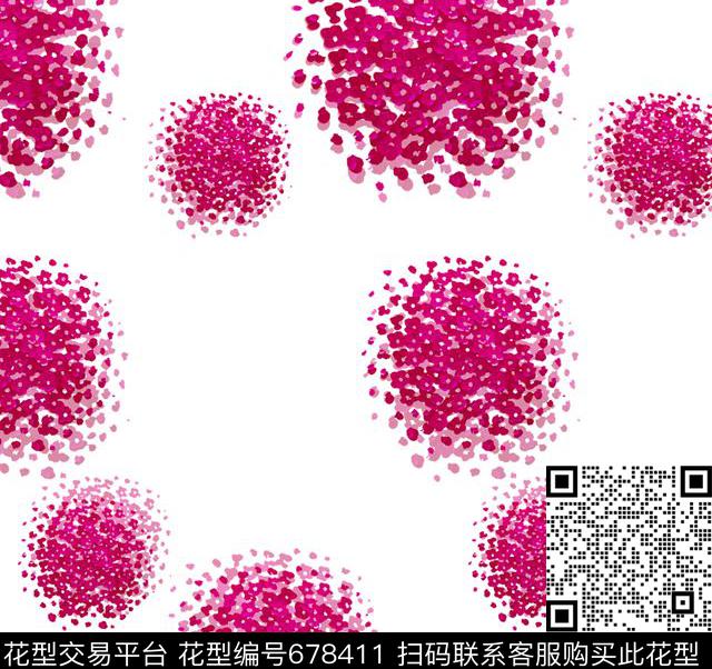 小碎花花朵波点数码印花华亿平台下载（图片编号: 678411） - 瓦栏（Walan）