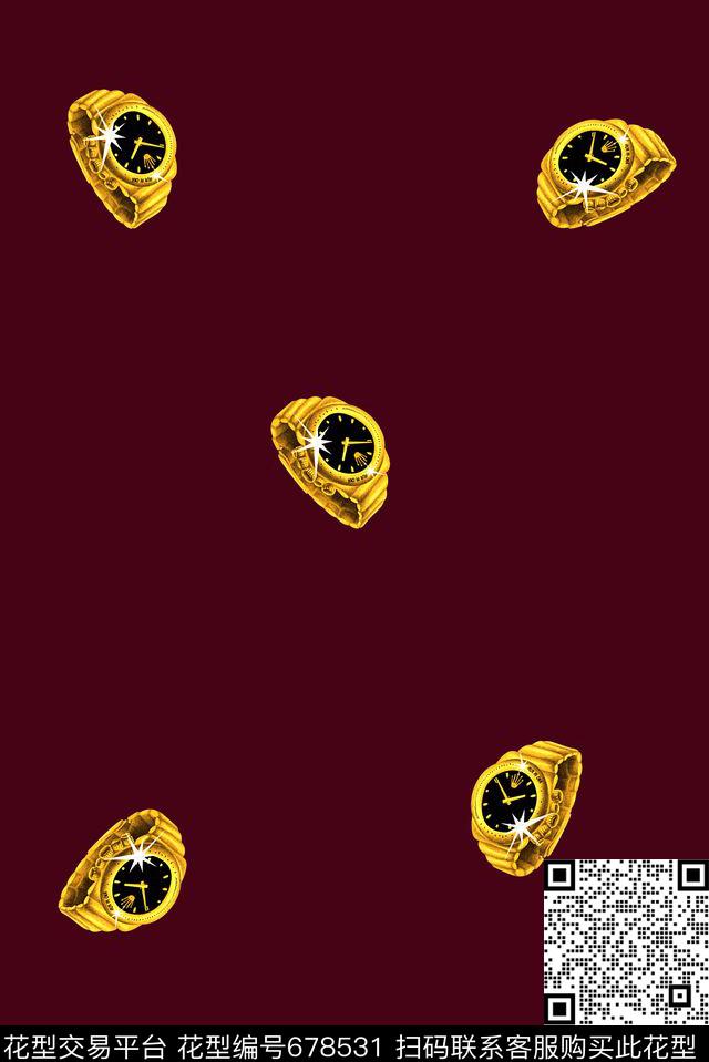 男装商务休闲钟表数码印花华亿平台下载（图片编号: 678531） - 瓦栏（Walan）