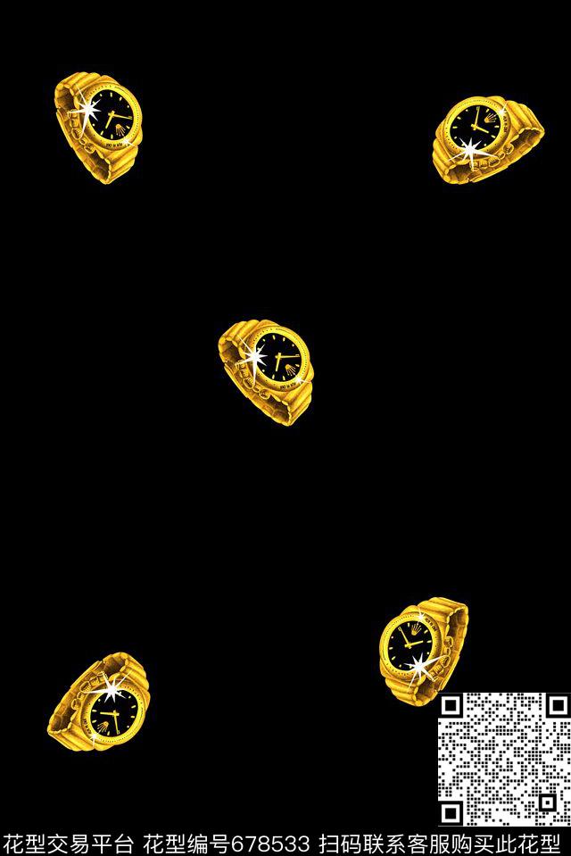 男装商务休闲钟表数码印花华亿平台下载（图片编号: 678533） - 瓦栏（Walan）