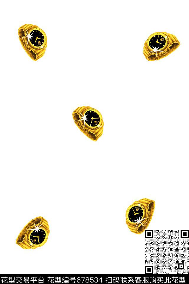 男装商务休闲钟表数码印花华亿平台下载（图片编号: 678534） - 瓦栏（Walan）