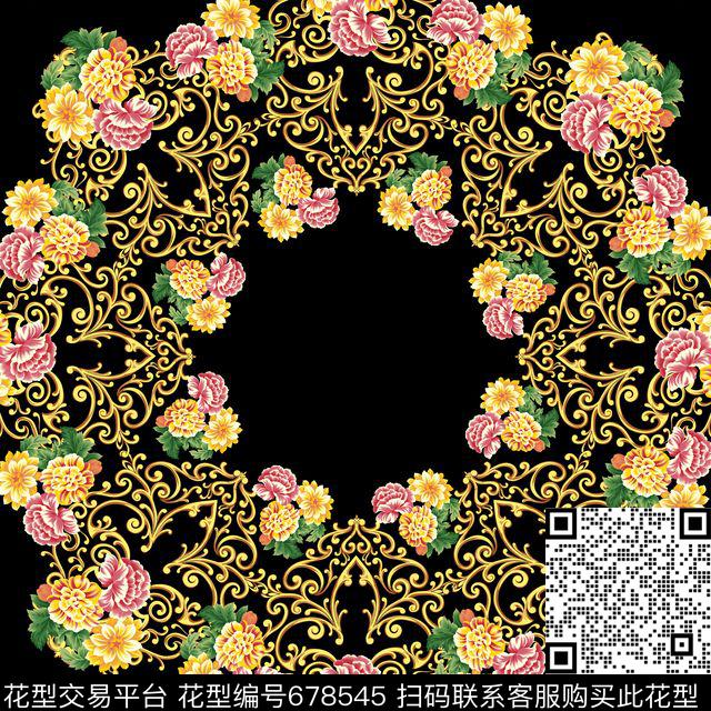 欧式大牌卷草传统印花华亿平台下载（图片编号: 678545） - 瓦栏（Walan）