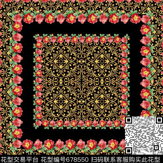 欧式大牌卷草传统印花华亿平台下载（图片编号: 678550） - 瓦栏（Walan）