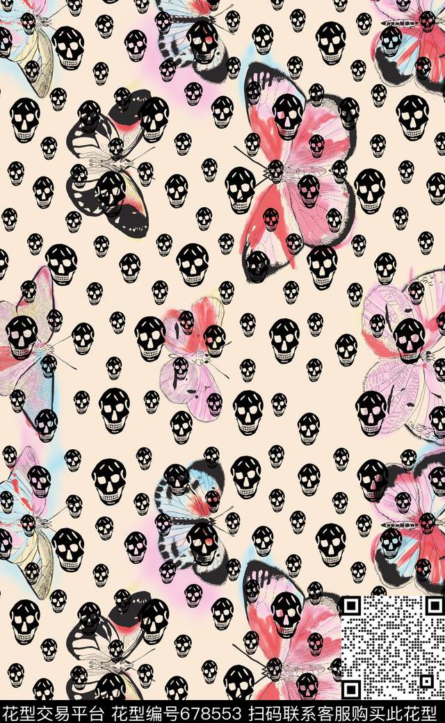 骷髅头亚历山大王麦昆Alexander传统印花华亿平台下载（图片编号: 678553） - 瓦栏（Walan）