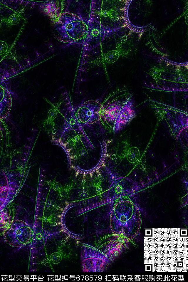 抽象炫彩肌理数码印花华亿平台下载（图片编号: 678579） - 瓦栏（Walan）